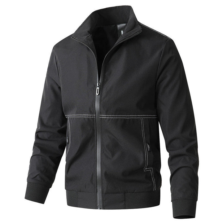Herr Urban Minimalistisk Softshell Jacka med Huva med Concealed Dragkedja Fram