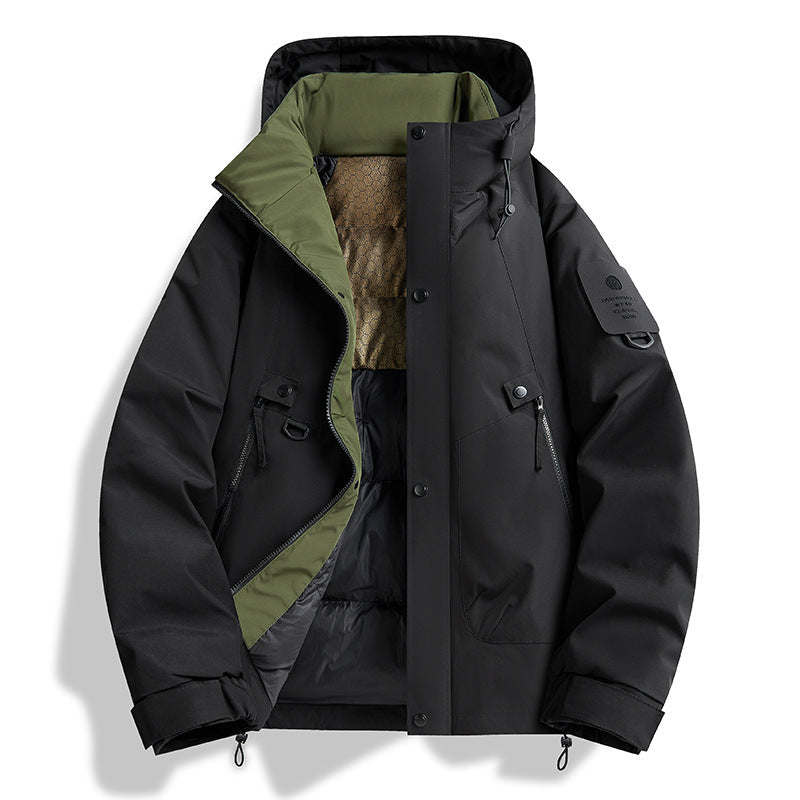 Herr Technical Urban Parka med Thermo Isolering och Multifunctional Fickor