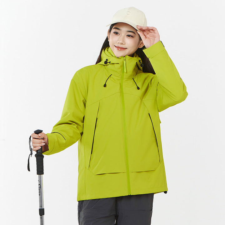 Dam lätt Wind och vattenavvisande softshell Trekking jacka med justerbar huva