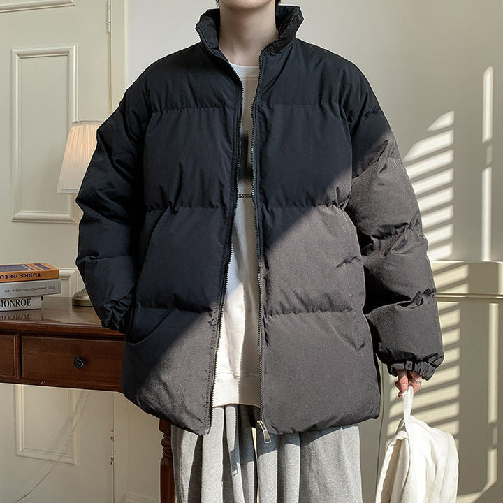 Unisex oversize vadderad jacka med hög ståkrage och Thermal foder