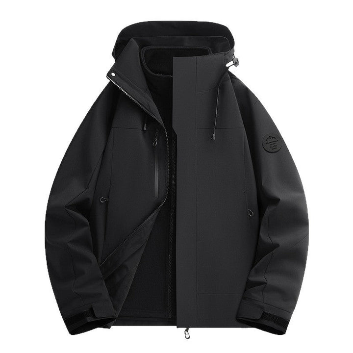 Unisex vattenavvisande softshelljacka med fleecefoder och justerbar huva