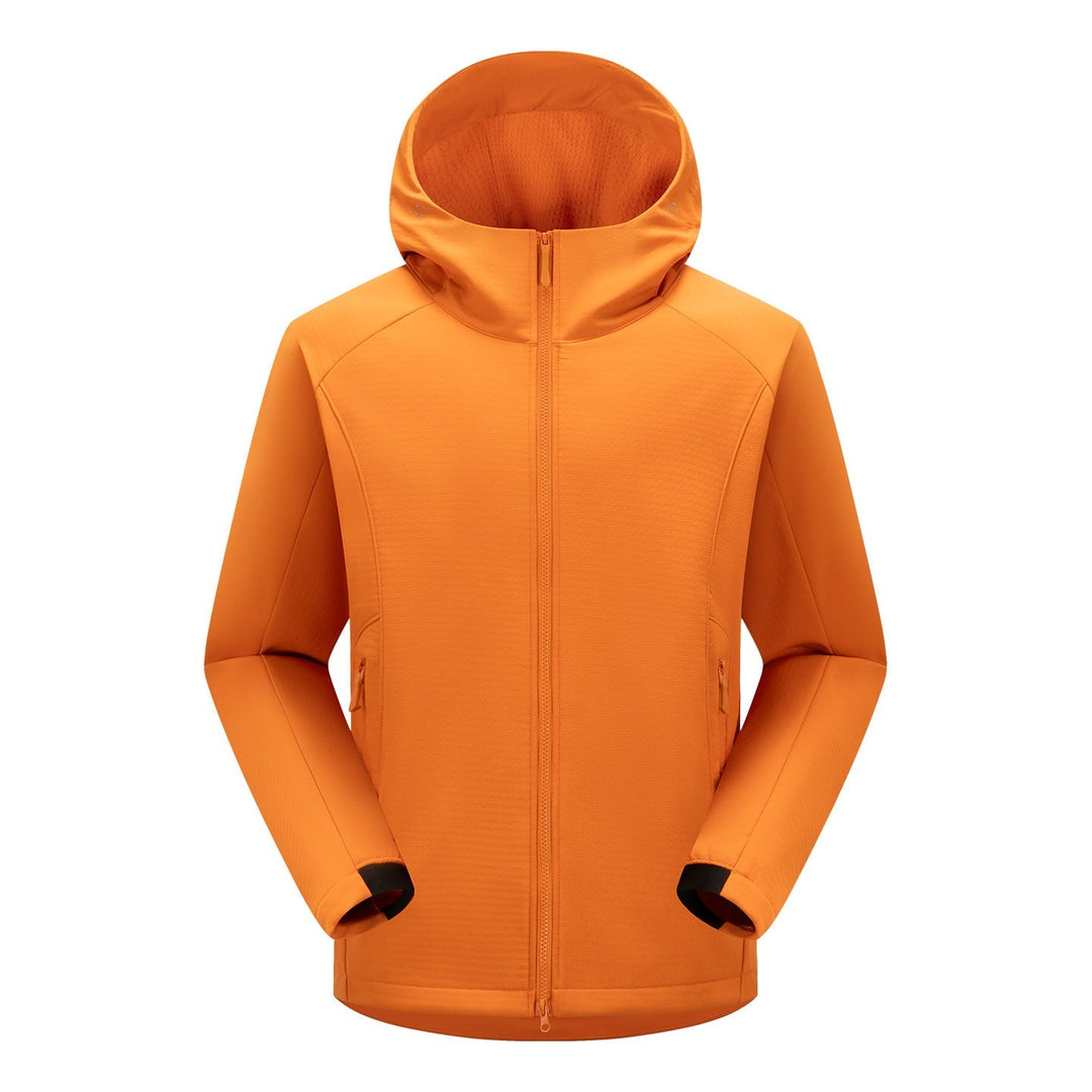 Herr Softshell Frilufts Jacka med Huva, Vindtät Membran och Ergonomisk Skärning