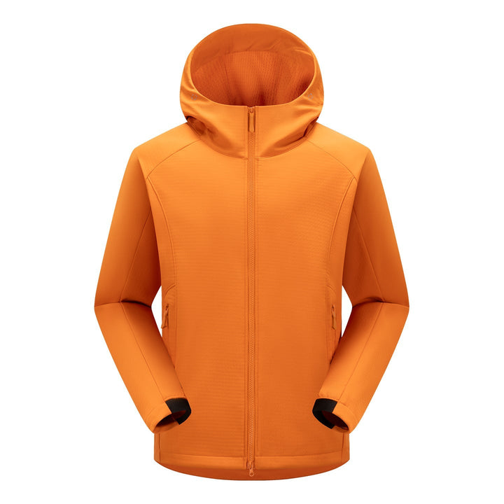 Herr Softshell Frilufts Jacka med Huva, Vindtät Membran och Ergonomisk Skärning