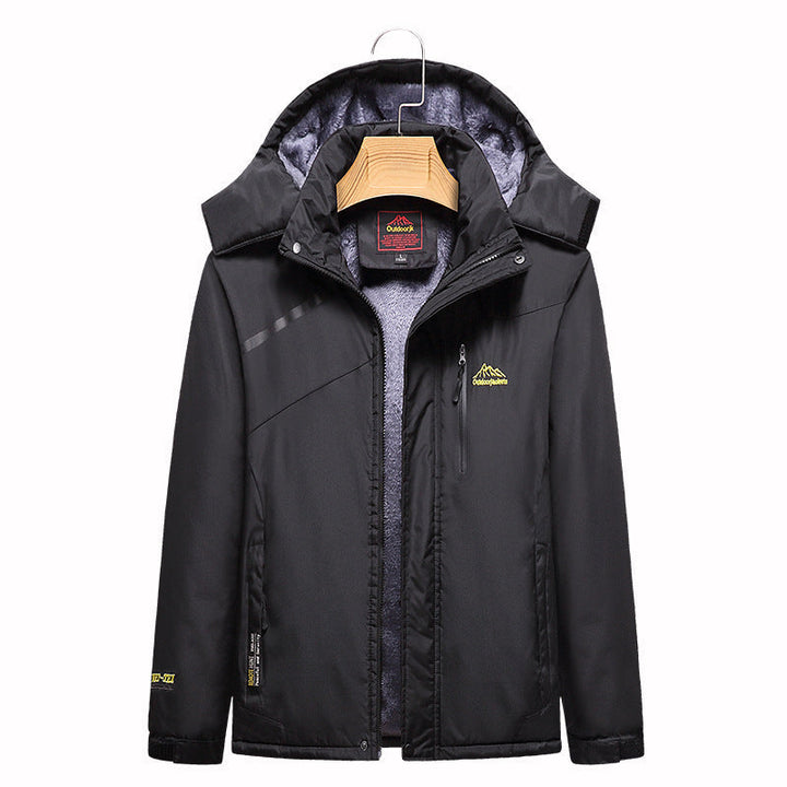 Dam kviltad vinterjacka med fleecefoder, Removable huva, och vattentät softshell ytter Layer