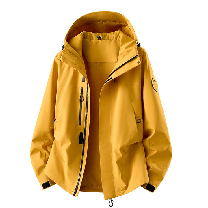 Dam Teknisk Three-Layer Softshell Regnjacka med Taped Sömmar och Multifunctional Fickor