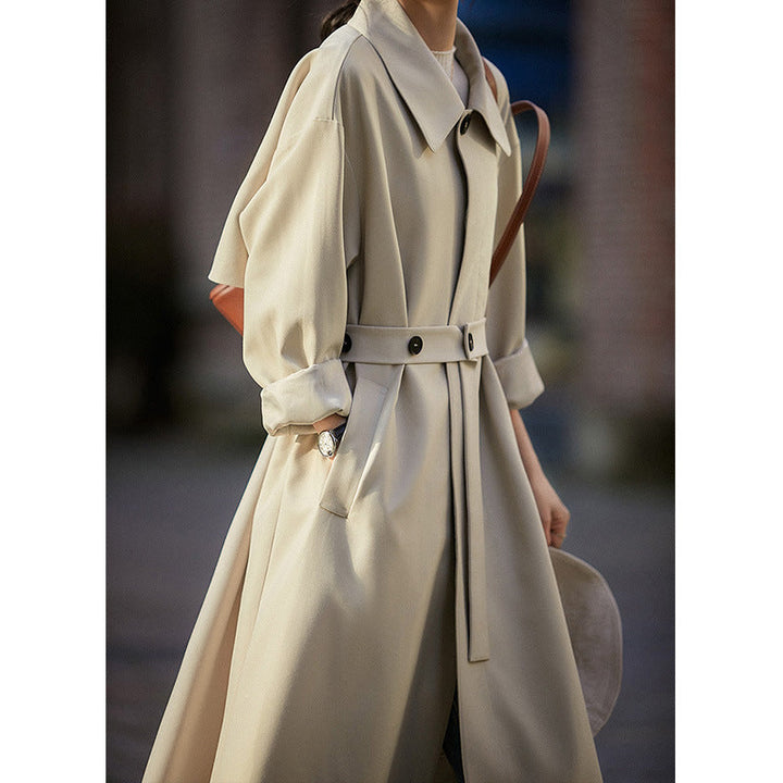 Dam Elegantly skärning trenchcoat