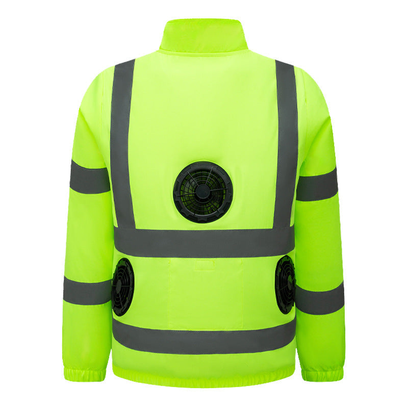 Unisex nano high-visibility warning jacka med reflective stripes och multifunctional outer fickor