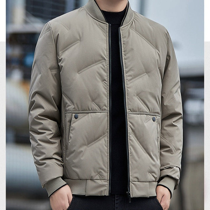 Herr Quiltad Blouson Jacka med Ståkrage