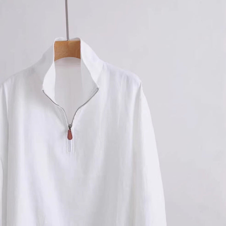 Unisex lätt kort zip anorak med ståkrage