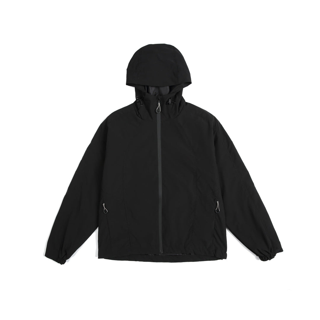 Dam Lätt Vindjacka med Huva, Adjustable Fåll, och Water-Repellent Function