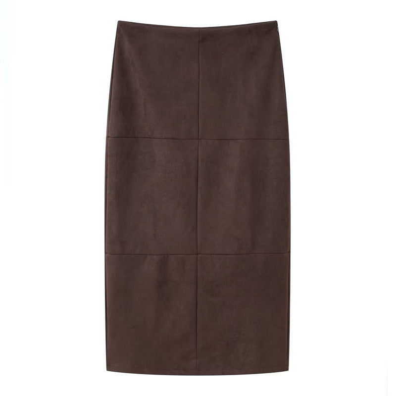 Dam kort trenchcoat in mocka look med Ties och Epaulettes