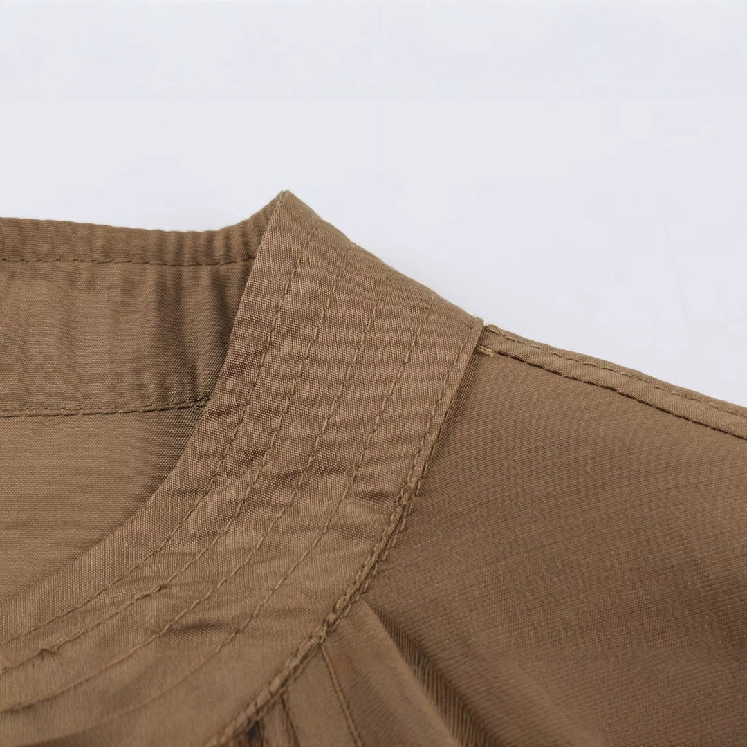 Dam lätt Pleated Blouson jacka med rund krage, Balloon ärmar och Smocked fåll