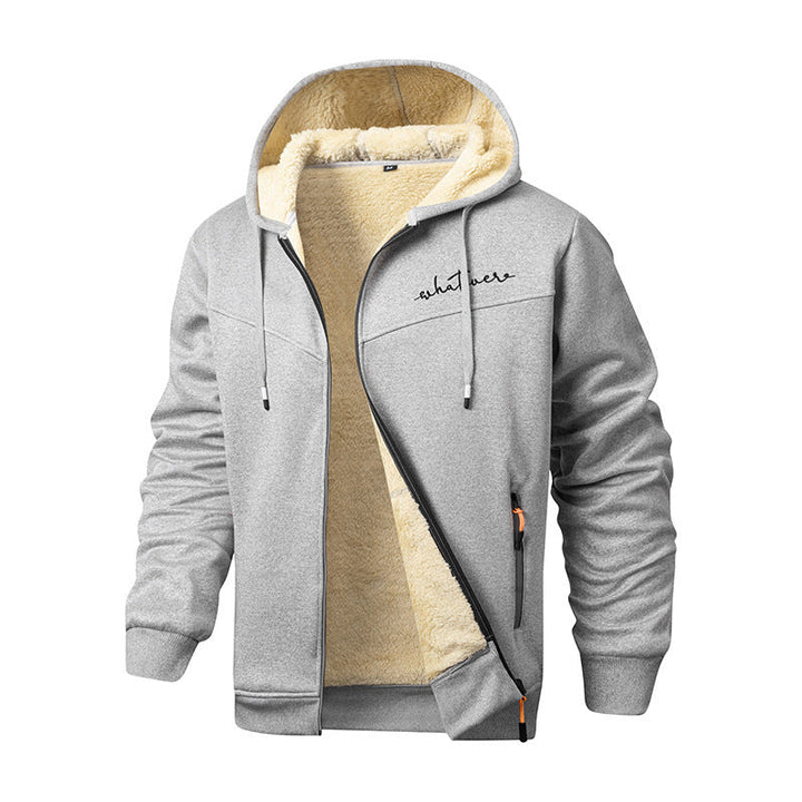 Herr Athletic Fleece Jacka med Hög Krage