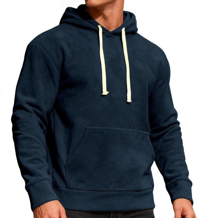 Herr Nan Velvety Luvtröja med Seam Detaljer, Känguruficka och Contrast Cord