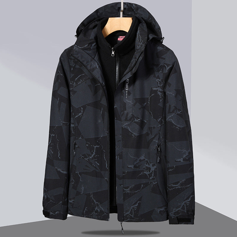 Dam två-layer softshelljacka med removable fleece inner jacka och huva
