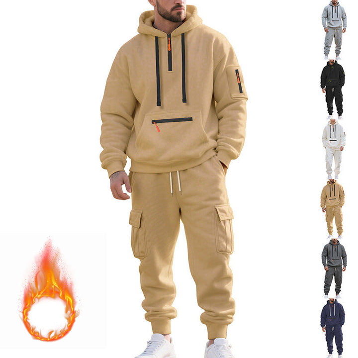 Herr Nan Utilitarian Luvtröja och Cargo Joggingbyxor Set