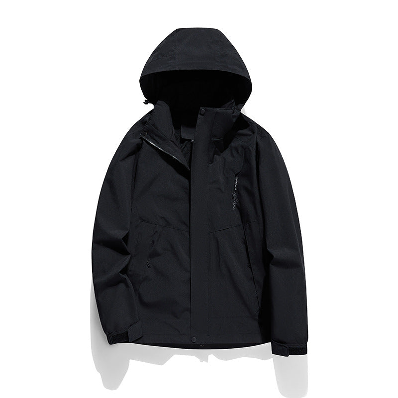 Dam två-layer softshell utomhusjacka med removable fleece inner layer och huva