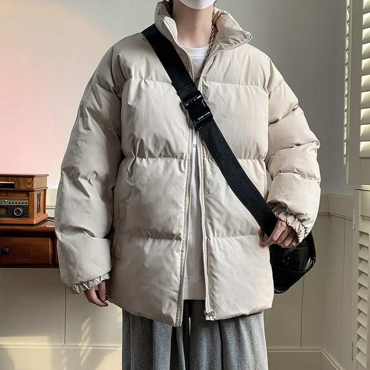 Unisex oversize vadderad jacka med hög ståkrage och Thermal foder