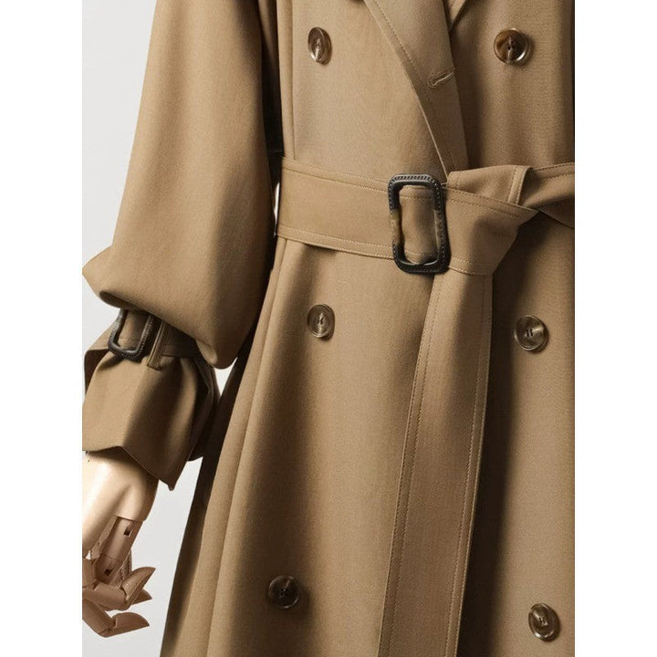 Dam Double-breasted trenchcoat med midjebälte och Balloon ärmar