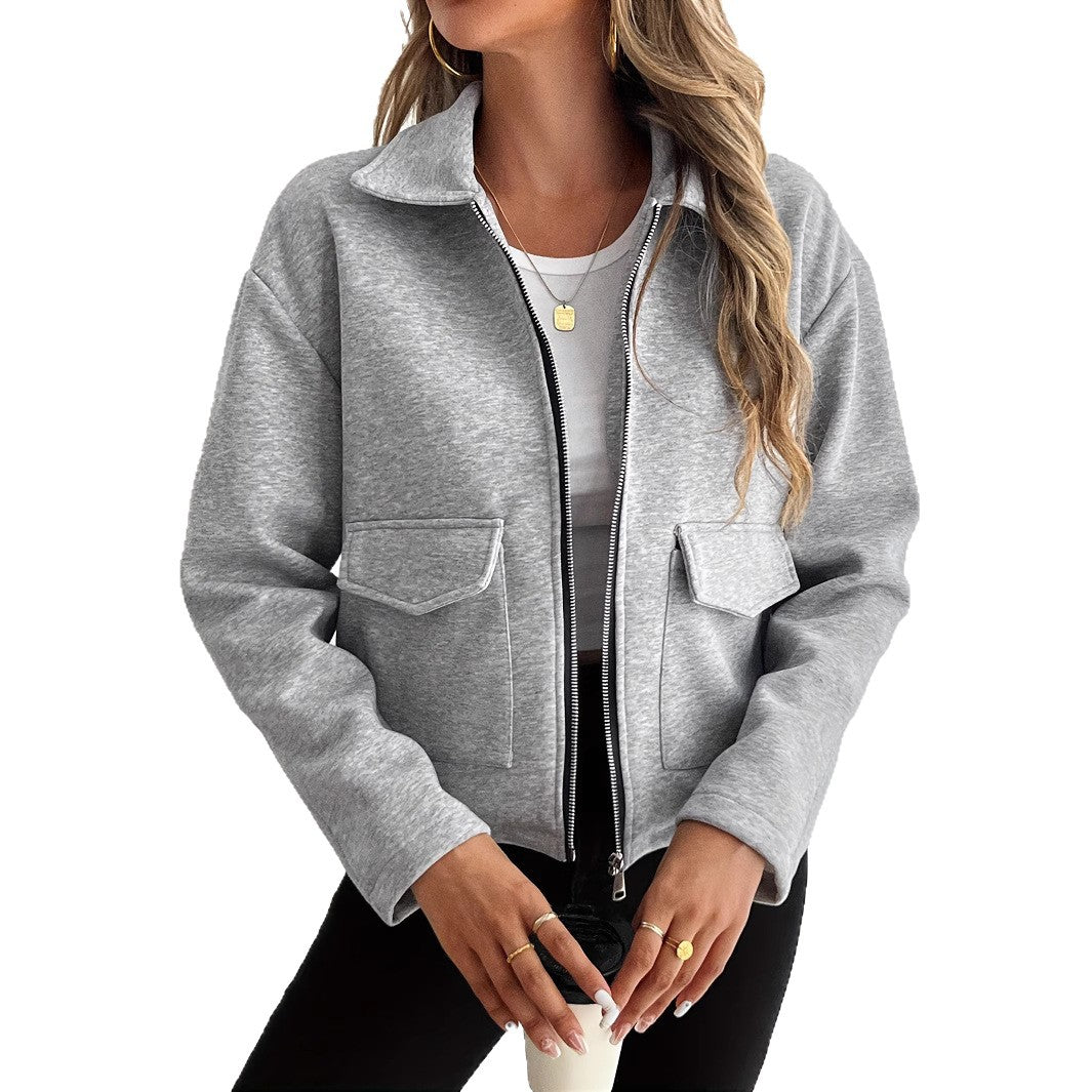 Dam Fashion fleecejacka med dragkedja