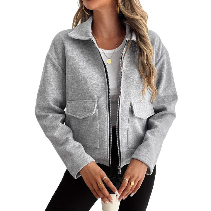 Dam Fashion fleecejacka med dragkedja