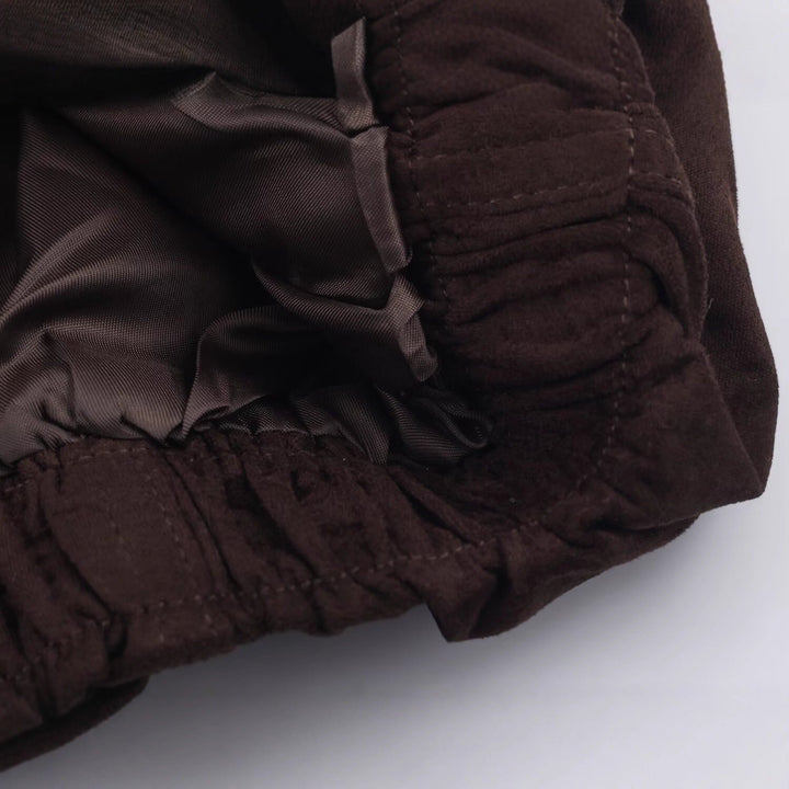 Dam oversize sammet jacka med hög ståkrage och Elastic fåll