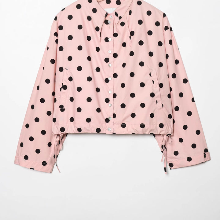 Dam 70+ Prickig Prick Kort Övergångsjacka med Stå Krage och Drawstring