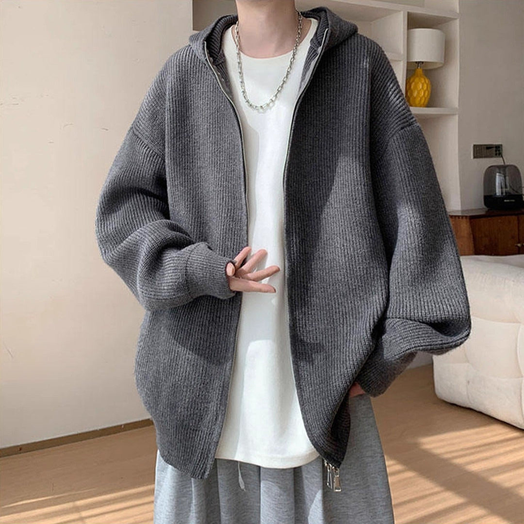 Herr Modern Luvtröja Cardigan med Dragkedja