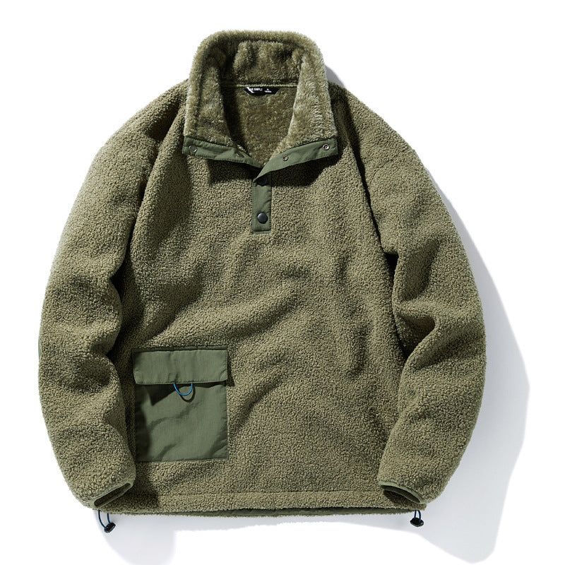 Herr Slitstark Fleece Jacka med Funktionell Krage