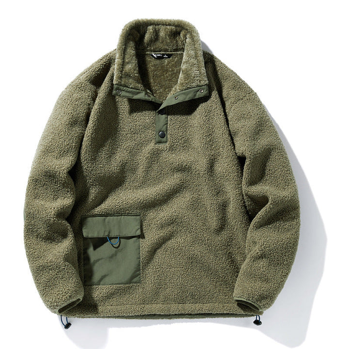 Herr Slitstark Fleece Jacka med Funktionell Krage