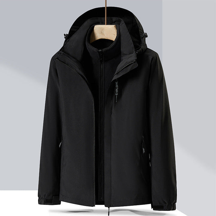Dam three-lagerplagg softshell jacka med avtagbar fleece inner jacka