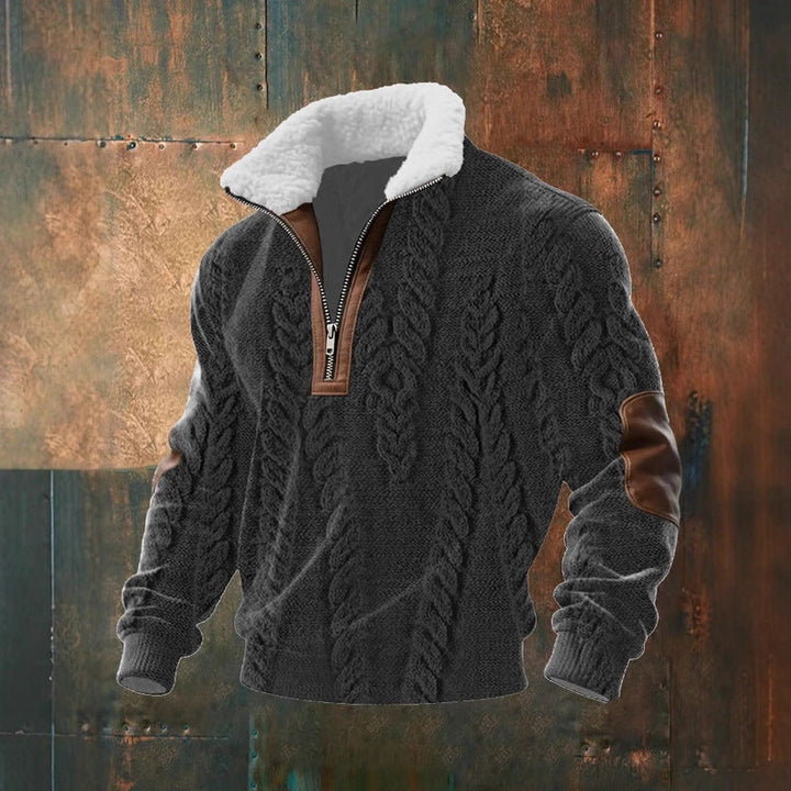 Herr Urban Fleece Pullover med Tree Motif