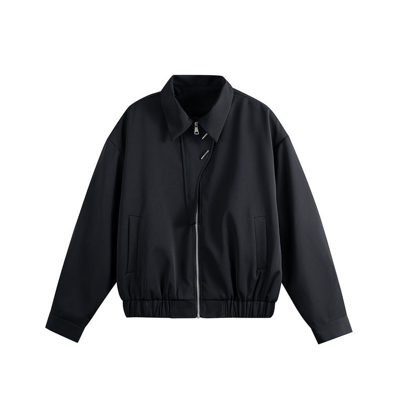 Unisex Lätt Blouson med Slagkrage, Hidden Dragkedja och Elastic Fåll