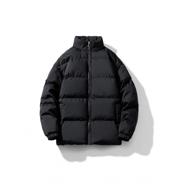 Unisex lätt vadderad Down look pufferjacka med Stand krage och två-Way dragkedja