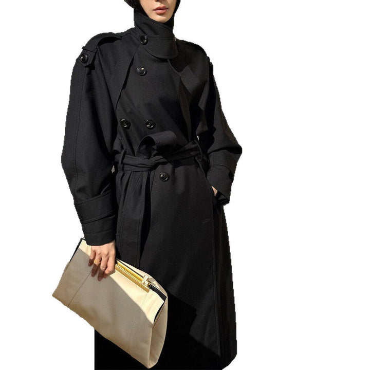 Dam modern trenchcoat med double knappslå
