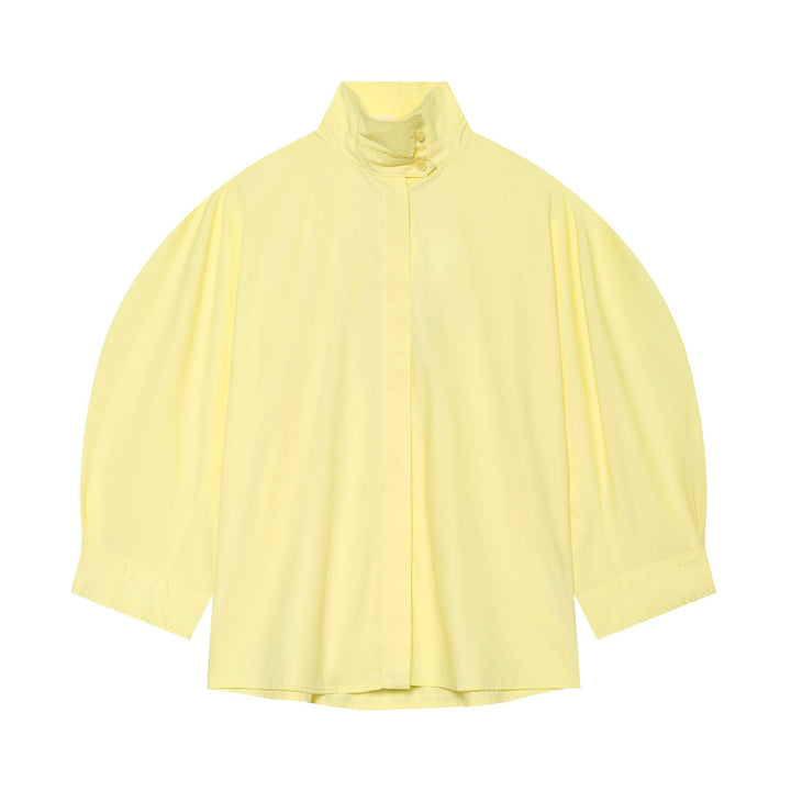 Dam oversized regn poncho med ståkrage och concealed knäppning