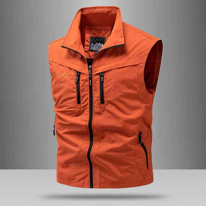Herr Technical Utility Väst med Hög Krage och Multi-Pockets