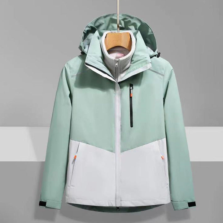 Herr softshell utomhusjacka med huva, vind- och vattentät