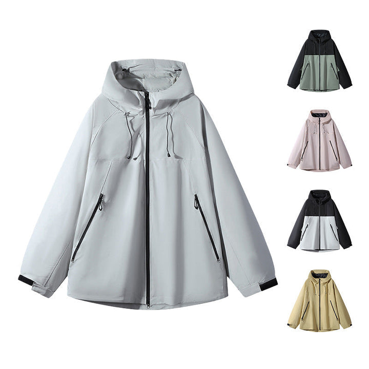 Unisex vattenavvisande två-tone softshelljacka med huva