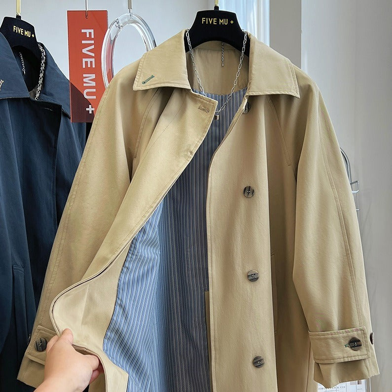 Dam oversize trenchcoat med Raglan ärmar, dold knappslå &amp; justerbar muddar