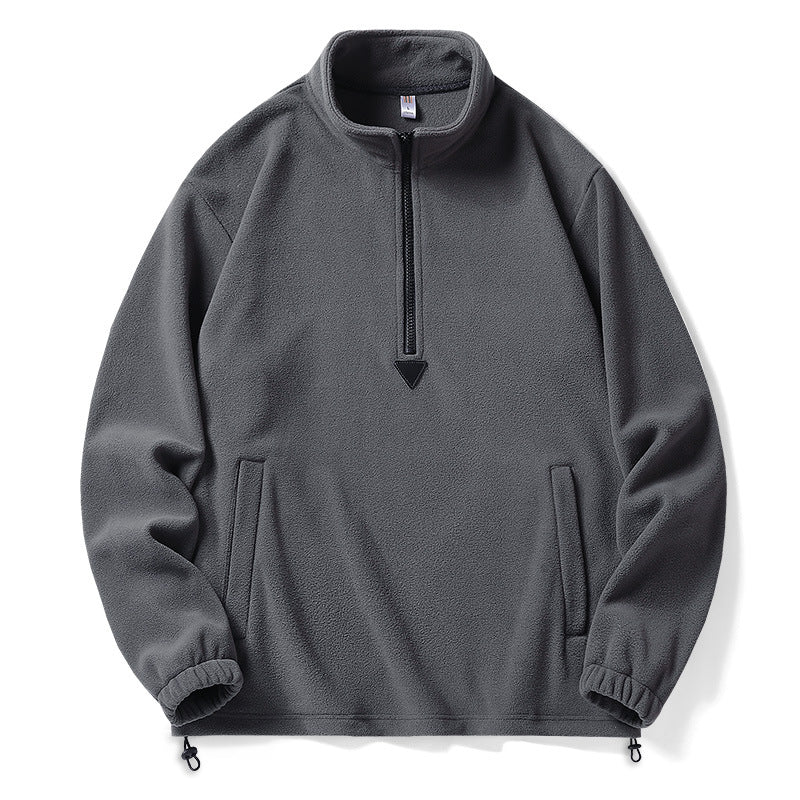 Herr Premium Fleece Pullover med Ståkrage