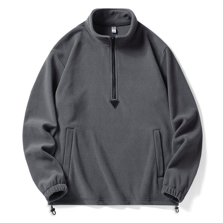 Herr Premium Fleece Pullover med Ståkrage
