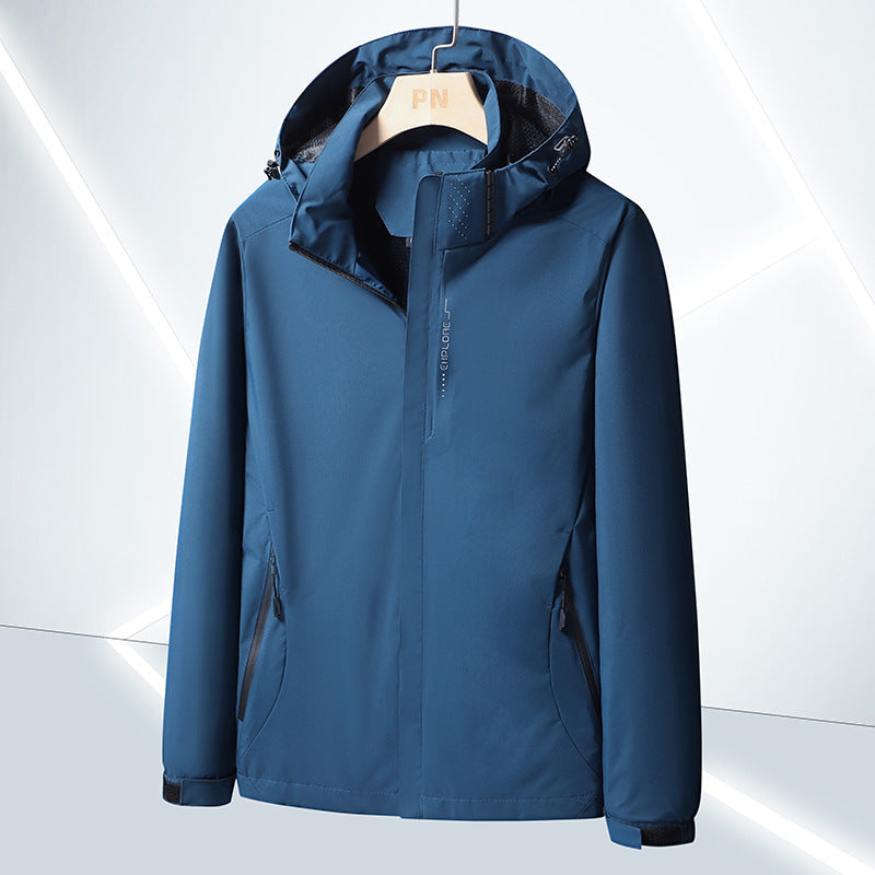 Herr lätt softshell funktionell Jacka med ventilerande meshfoder och justerbar huva