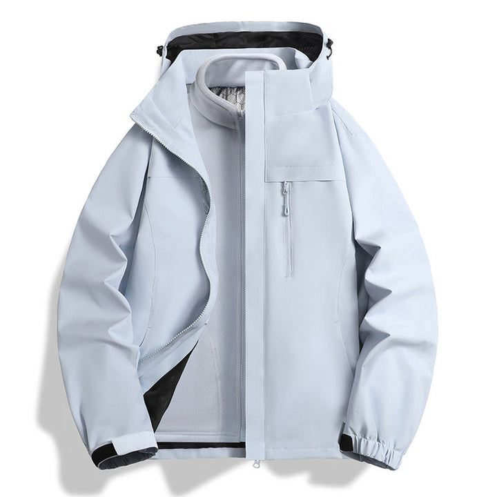 Herr two-in-one softshell hybrid jacka med avtagbar fleece inner jacka och vattenavvisande membran