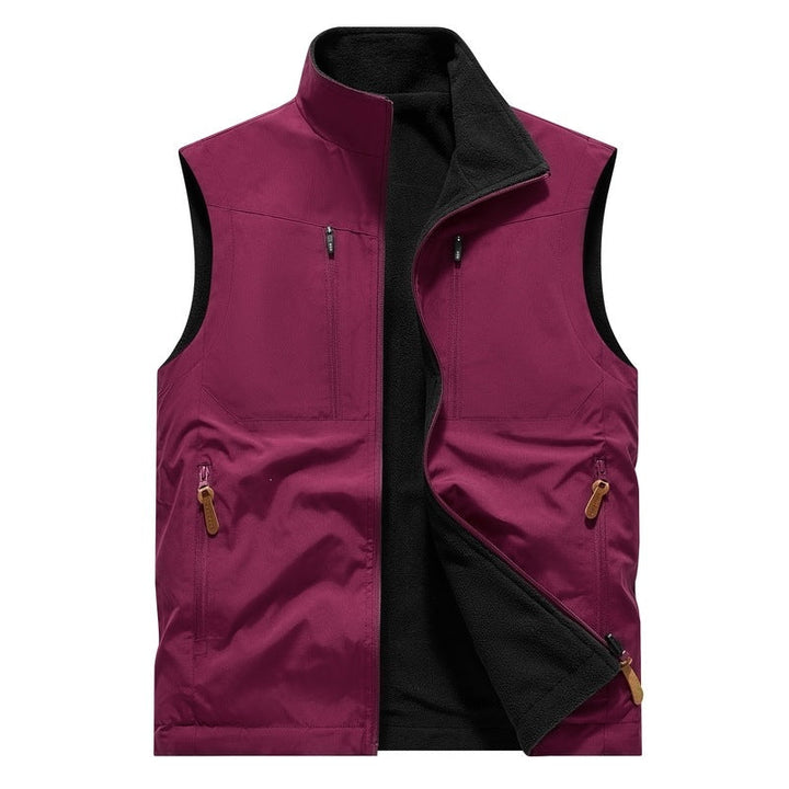 Herr Vindtät Softshell Väst med Fleecefoder &amp; Multifunktionell Fickor
