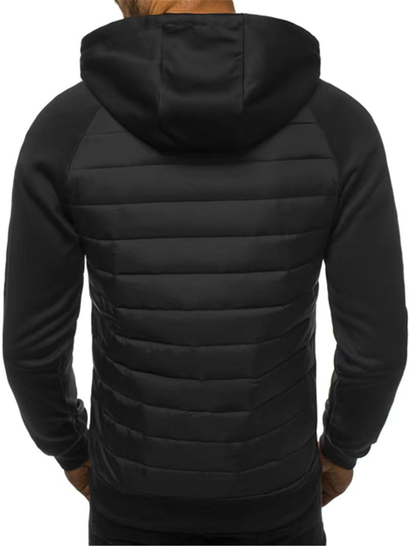 Herr Sportig Jacka med Huva med Synthetic Fiber Filling