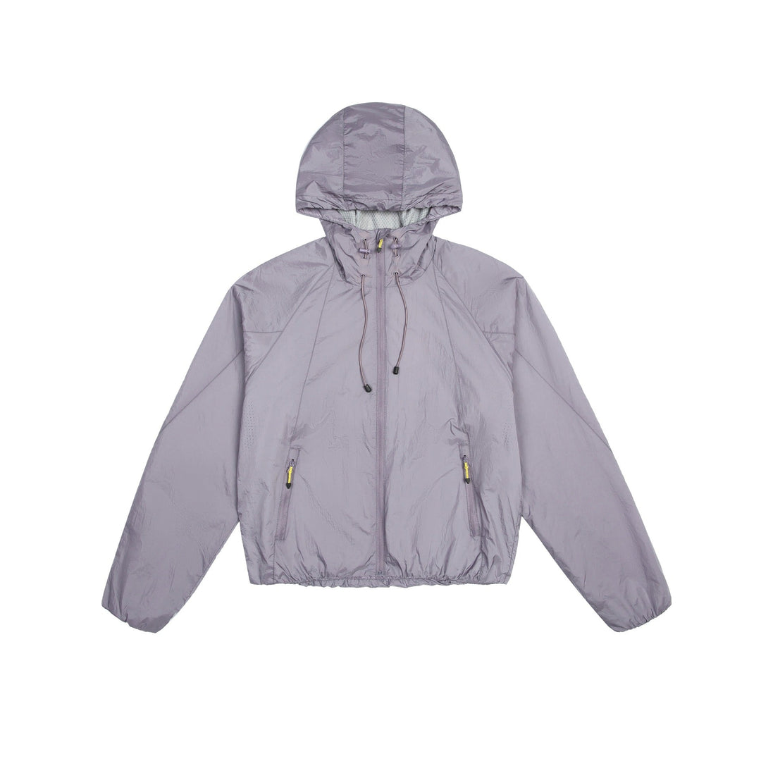 Unisex Lätt Vindjacka med Adjustable Huva, Packable Nylon Jacka
