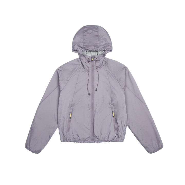 Unisex Lätt Vindjacka med Adjustable Huva, Packable Nylon Jacka