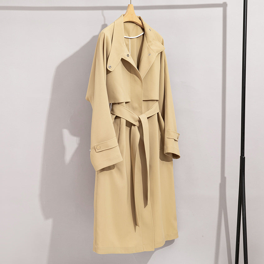 Dam trenchcoat med knytband och removable cape detail