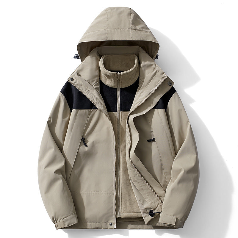 Dam två-layer softshell utomhusjacka med removable fleece inner layer